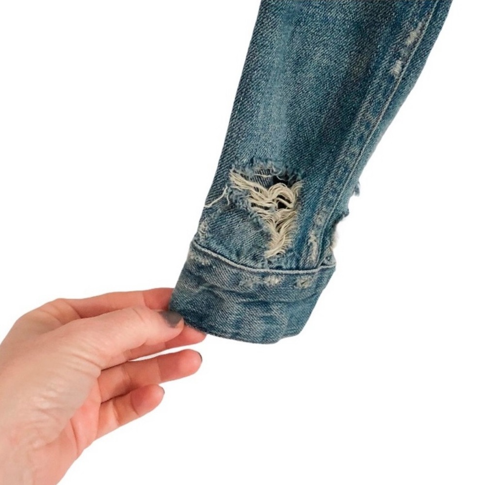MADEWELL Ripped Distressed Denim Jean Jacket - Picture 5 of 8